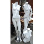 Three shop mannequins