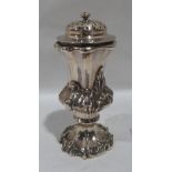 A Victorian silver pepper. Sheffield 1837. 4½' high. 2ozs 12dwts