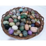 A collection of hardstone eggs