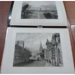An album of 40 engravings and another album of engravings, Oxford colleges