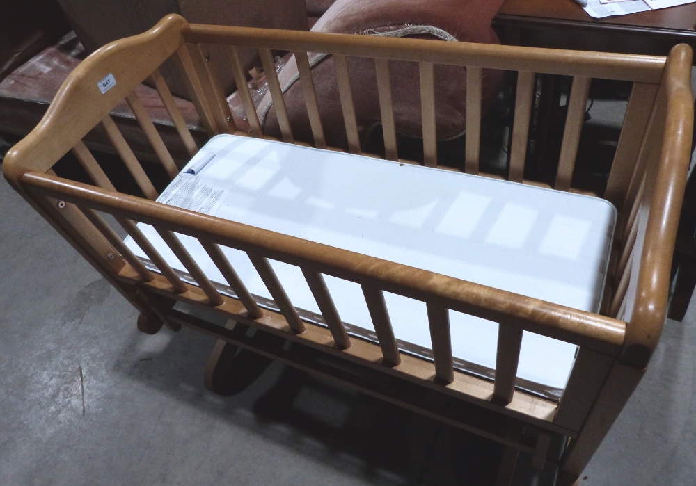 A baby's rocking cradle