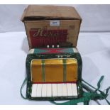 A vintage Chinese accordian toy with original box