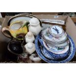 Two boxes of miscellaneous ceramics