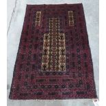 A Balochi rug. 1.38m x 0.89m