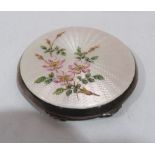 A silver and guilloche enamel powder compact