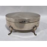 A George V oval silver box. Birmingham 1912. 3' wide 1oz 15dwts