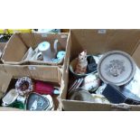 Three boxes of ceramics