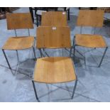 A set of four Danish stacking chairs by M.H. Stal Mobler. c.1975