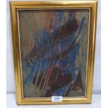 K.BARRATT. BRITISH 20TH CENTURY Abstract study. Signed initials. Oil on plywood 12' x 9'