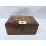 A Victorian Tunbridge Ware box. 7' wide