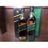 JOHNNIE WALKER GREEN LABEL & BLACK LABEL