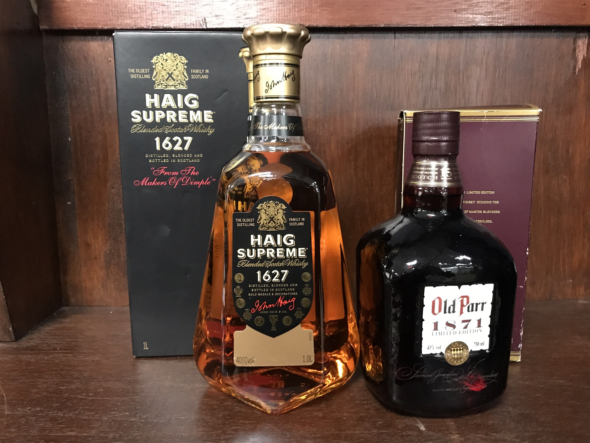 OLD PARR 1871 15 YEARS OLD & HAIG SUPREME 1627