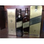 TWO BOTTLES OF JOHNNIE WALKER GOLD LABEL CENTENARY BLEND AGED 18 YEARS