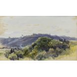 DISTANT VIEW OF ROME, A WATERCOLOUR BY KEELEY HALSWELLE