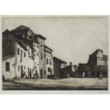 THE PLAZA, AN ETCHING BY IAN STRANG