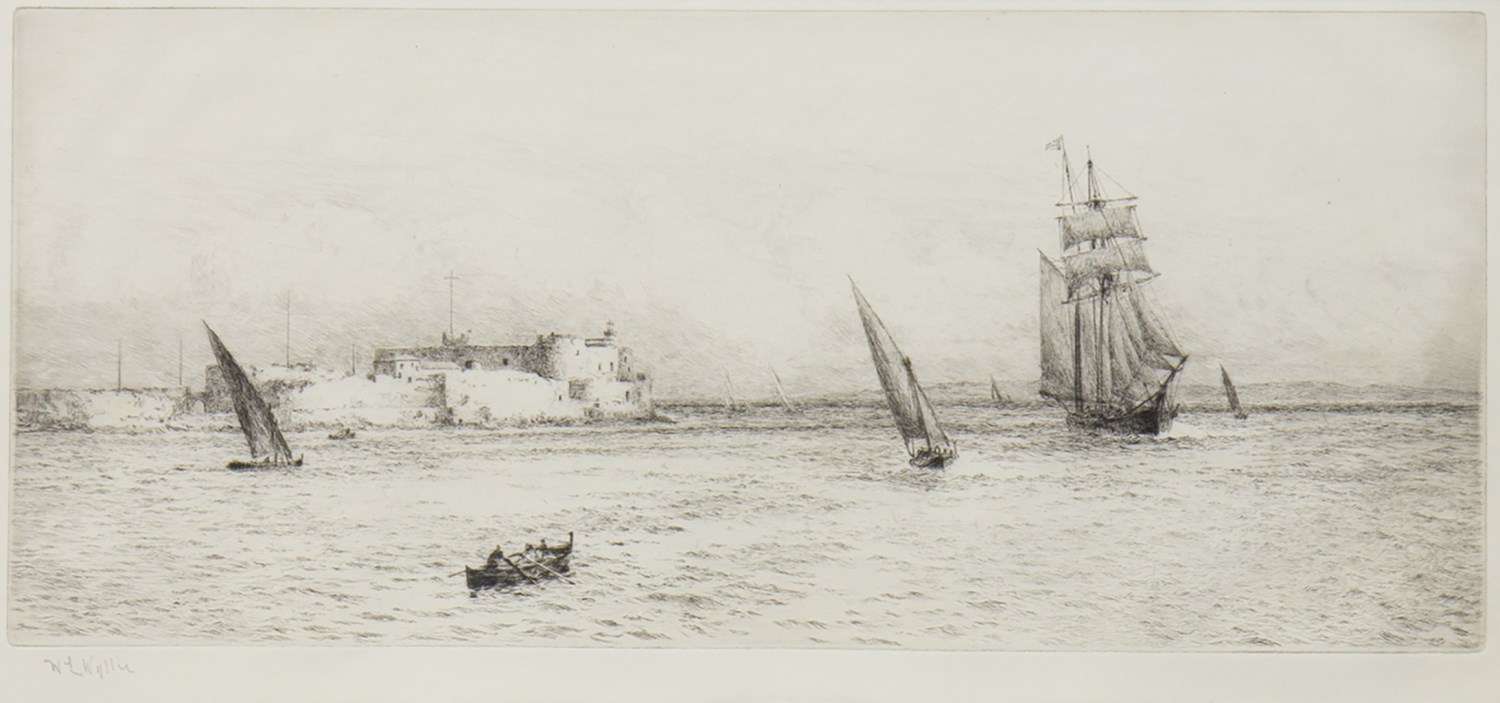 A PAIR OF MARITIME SCENES, DRYPOINTS BY WILLIAM LIONEL WYLLIE