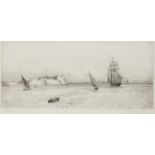 A PAIR OF MARITIME SCENES, DRYPOINTS BY WILLIAM LIONEL WYLLIE