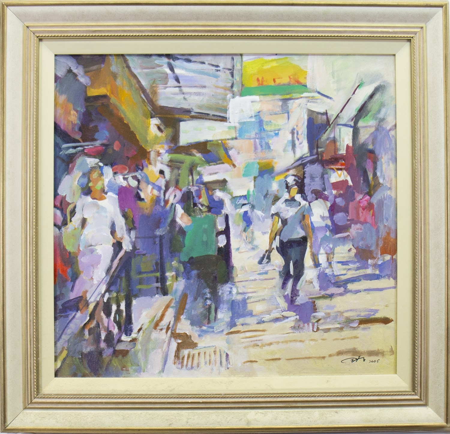 STREET SCENE, AN OIL