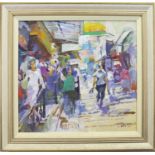 STREET SCENE, AN OIL