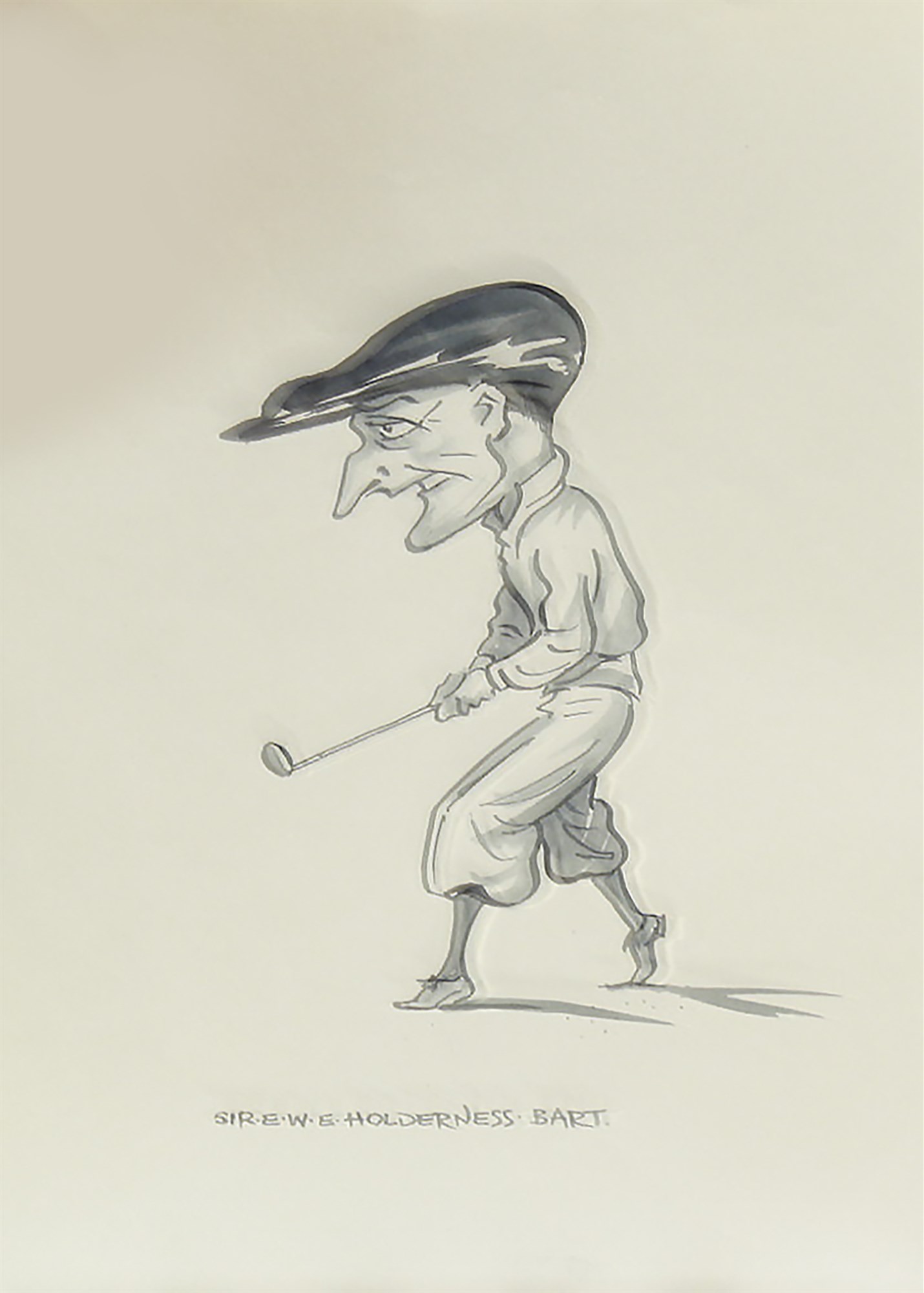 A SERIES OF GOLF CARICATURES, BY P HOBBS - Image 2 of 3