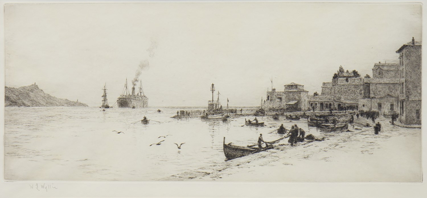 A PAIR OF MARITIME SCENES, DRYPOINTS BY WILLIAM LIONEL WYLLIE - Image 3 of 4