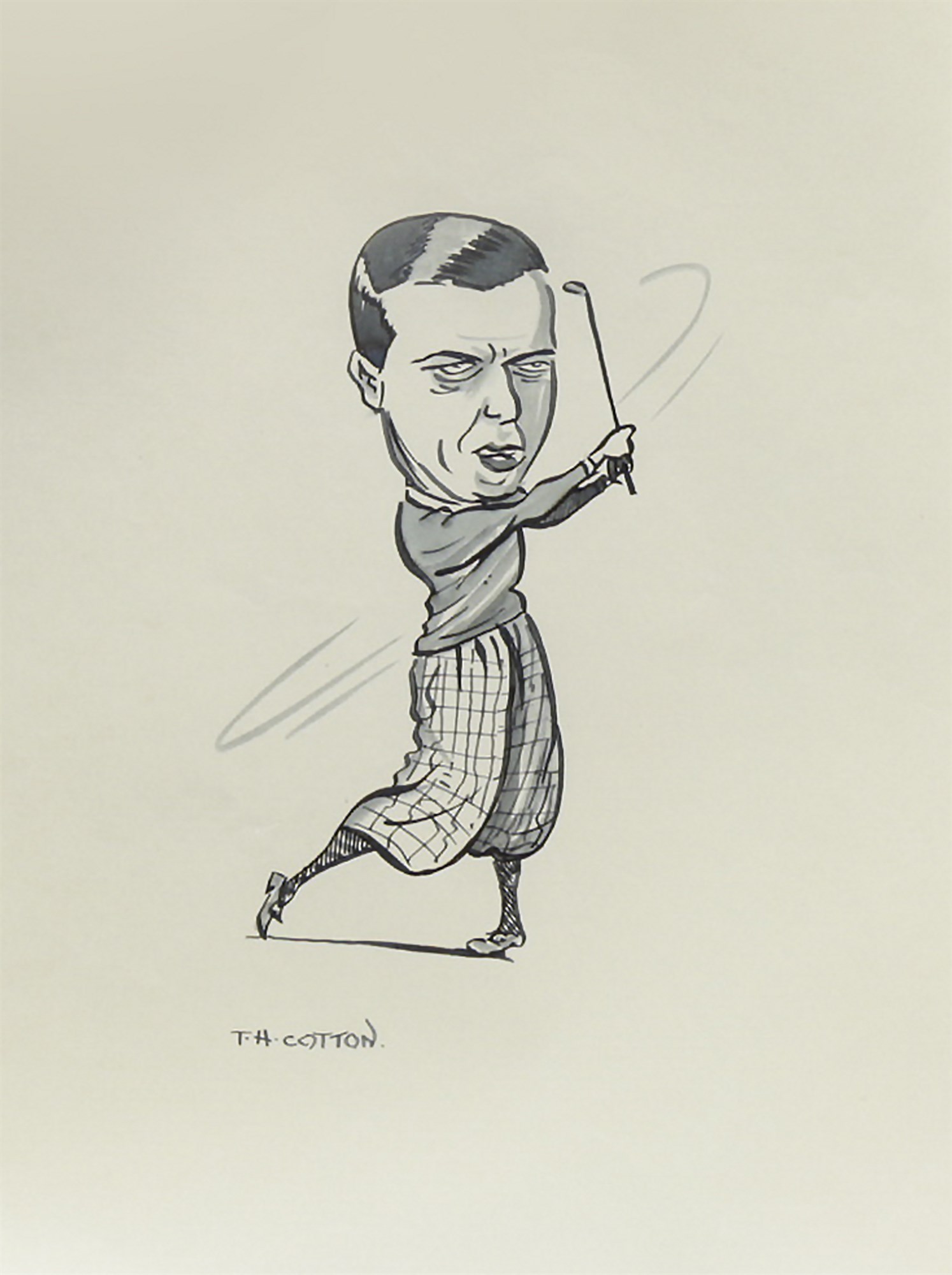 A SERIES OF GOLF CARICATURES, BY P HOBBS - Image 3 of 3