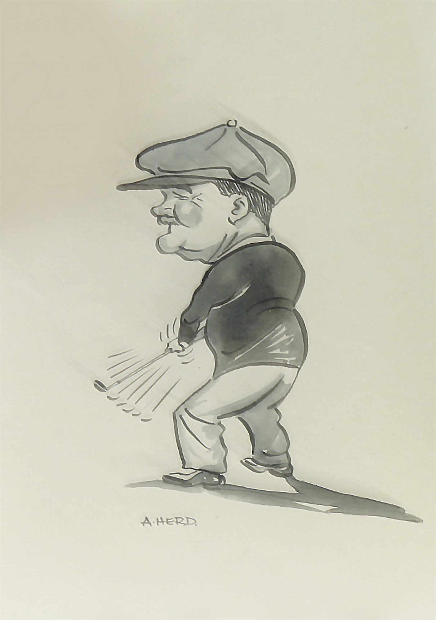 A SERIES OF GOLF CARICATURES, BY P HOBBS