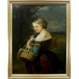 PORTRAIT OF A GIRL WITH A PIGEON
