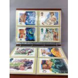 A LOT OF FIVE ALBUMS OF PHILATELIC POSTCARDS