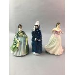 A ROYAL DOULTON FIGURE OF 'MASQUE' AND TWO OTHER ROYAL DOULTON FIGURES