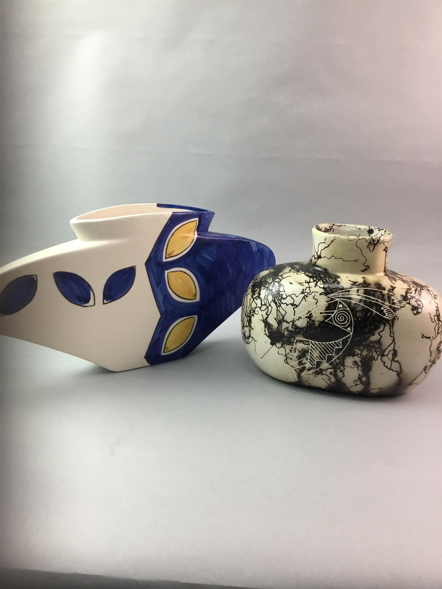 A DIANA M FERRARI POTTERY VASE AND THREE OTHER VASES - Image 2 of 2