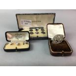 A LOT OF FOUR SETS OF STUD CUFFLINKS ETC