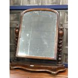 A VICTORIAN MAHOGANY DRESSING MIRROR