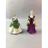 A ROYAL DOULTON FIGURE OF 'Cynthia' HN 2440 AND THREE OTHER ROYAL DOULTON FIGURES