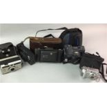 A LOT OF VINTAGE CAMERAS