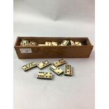 A SET OF VINTAGE BONE DOMINOES