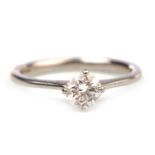 A DIAMOND SOLITAIRE RING