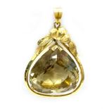 AN IMPRESSIVE CITRINE PENDANT