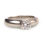 A DIAMOND SOLITAIRE RING