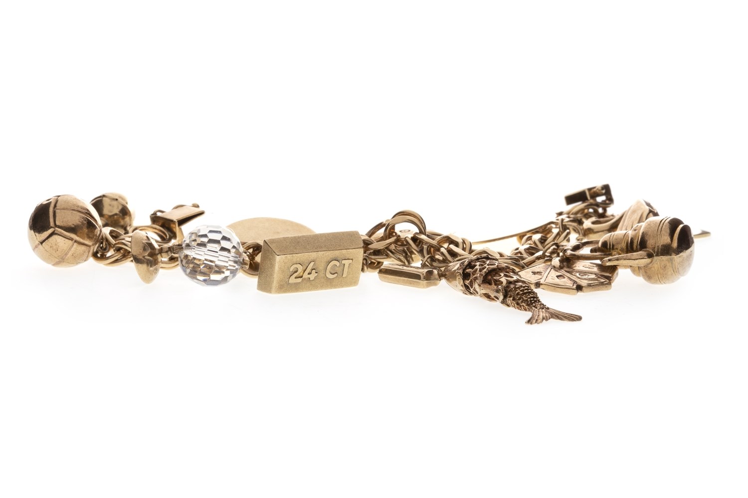 A GOLD CHARM BRACELET