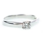 A DIAMOND SOLITAIRE RING