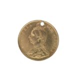 A GOLD HALF SOVEREIGN, 1887