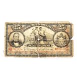 A GREEK 25 DRACHMA NOTE, 1917