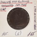 A CARTWHEEL TWO PENCE COIN, 1797