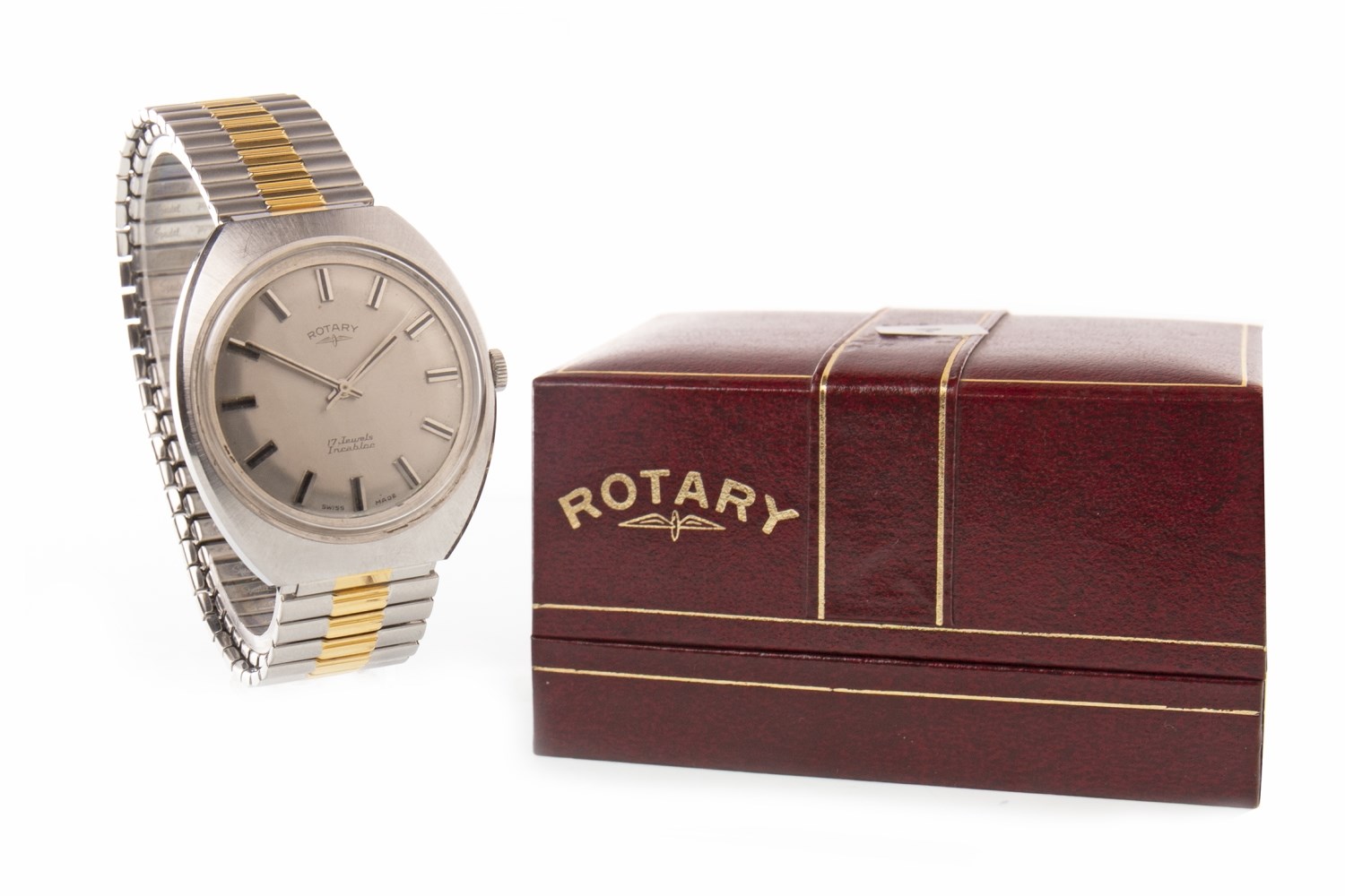 A GENTLEMAN'S ROTARY STAINLESS STEEL WRIST WATCH