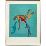 SHARK ATTACK, A SCREENPRINT BY SIR SIDNEY NOLAN