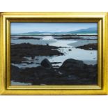 MORNING MIST, NORTH UIST, AN OIL BY DONALD MCKENZIE