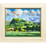 LOUDON HILL FROM MEADOWFOOT, AN OIL BY DOUGLAS LENNOX