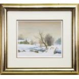 WINTER LANDSCAPE, A WATERCOLOUR BY ALISTAIR (ALISTER) LINDSAY