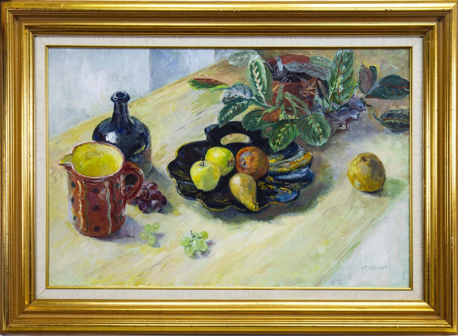 FRUIT AND MARANTA, AN OIL BY WILLIAM ARMOUR